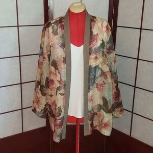 Pride & Joy Open-faced Floral Transparent Cardigan